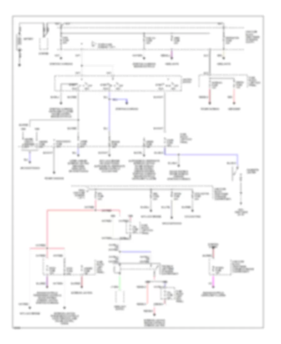 Power Distribution Wiring Diagram for Mazda MX-5 Miata M-Edition 1996