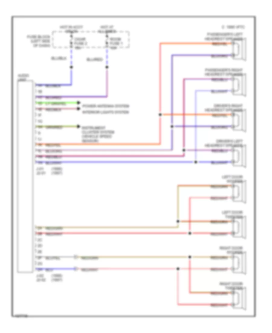 Premium Sound Radio Wiring Diagram for Mazda MX 5 Miata M Edition 1996