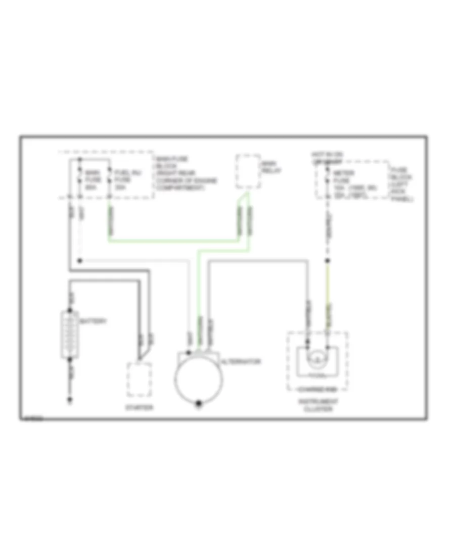 Charging Wiring Diagram for Mazda MX 5 Miata M Edition 1996