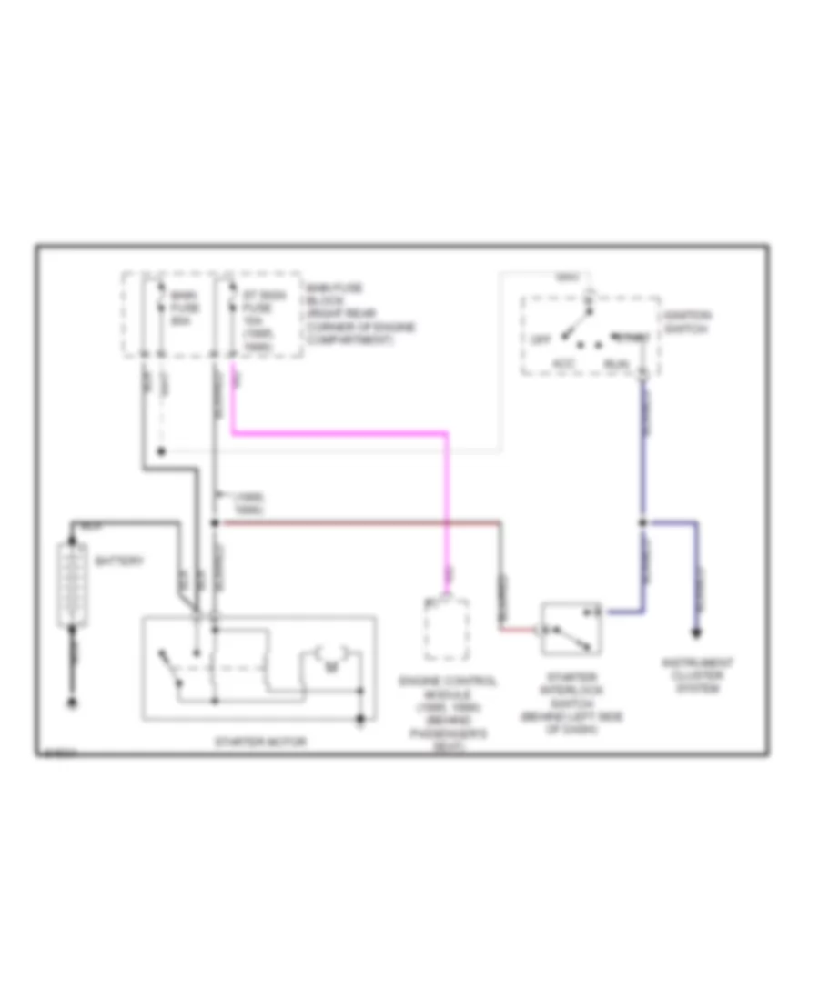 Starting Wiring Diagram M T for Mazda MX 5 Miata M Edition 1996