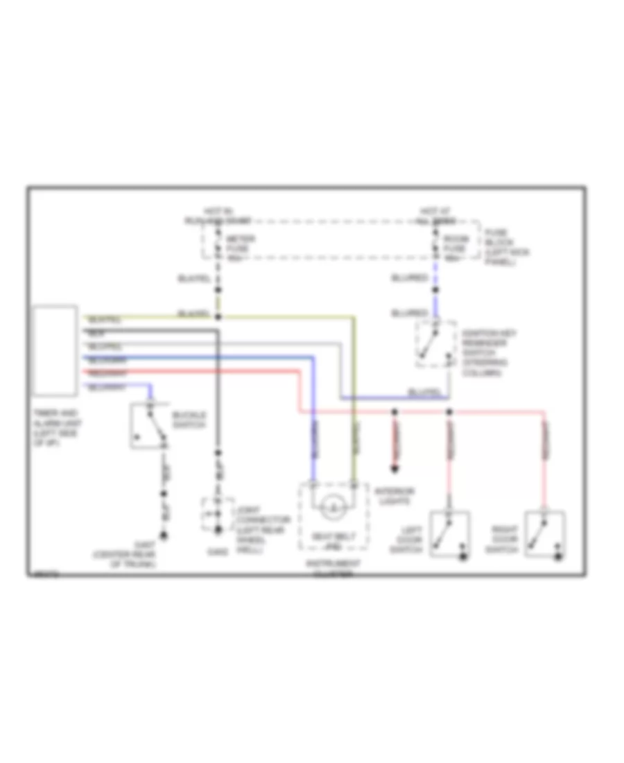 Warning System Wiring Diagrams for Mazda MX 5 Miata M Edition 1996