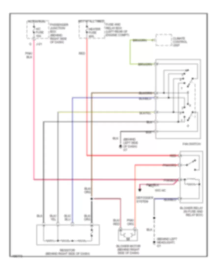 Heater Wiring Diagram for Mazda 3 i 2004