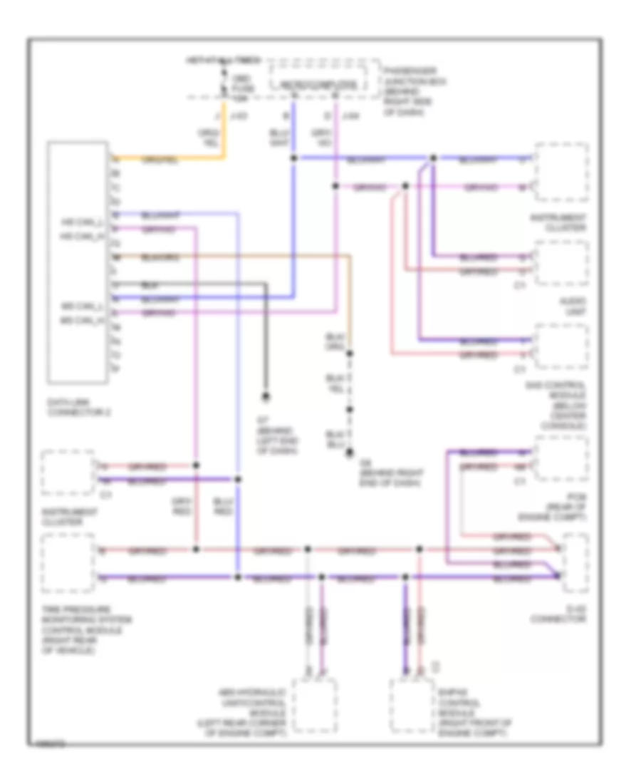 Computer Data Lines Wiring Diagram for Mazda 3 i 2004