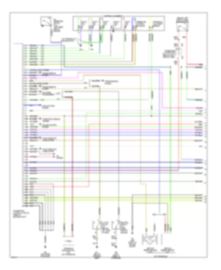 2.0L, Engine Performance Wiring Diagram, Except California (1 of 4) for Mazda 3 i 2004
