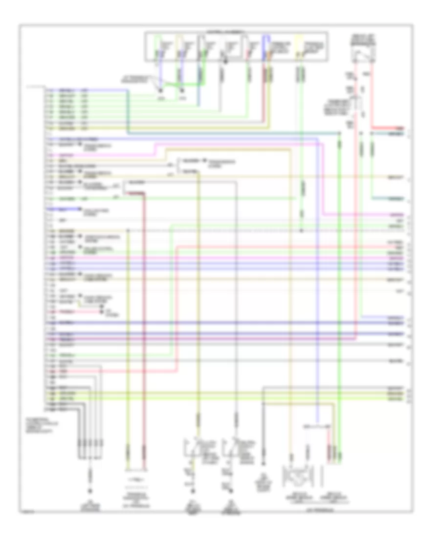 2.3L, Engine Performance Wiring Diagram, California (1 of 4) for Mazda 3 i 2004