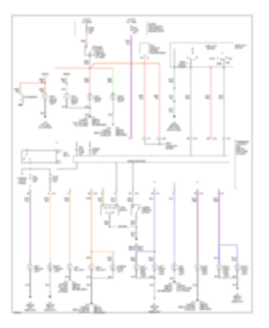 Exterior Lamps Wiring Diagram for Mazda 3 i 2004