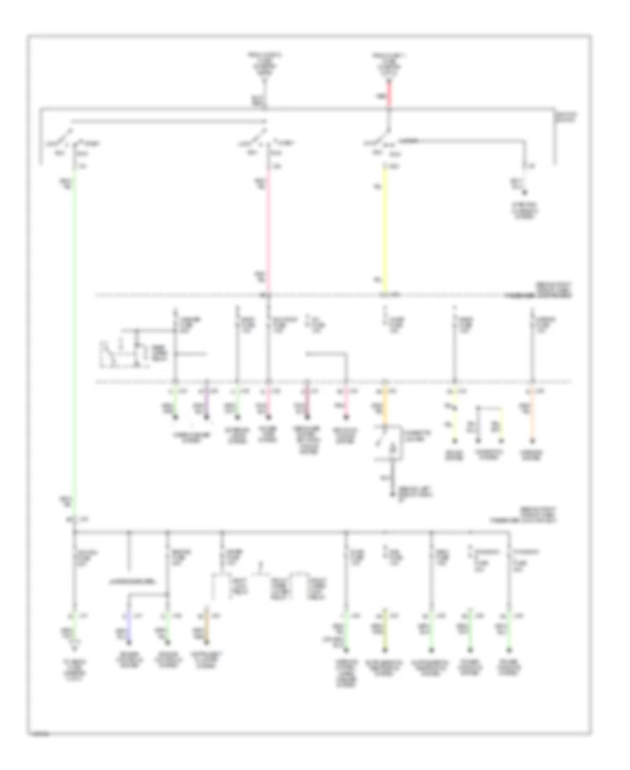Power Distribution Wiring Diagram (3 of 3) for Mazda 3 i 2004