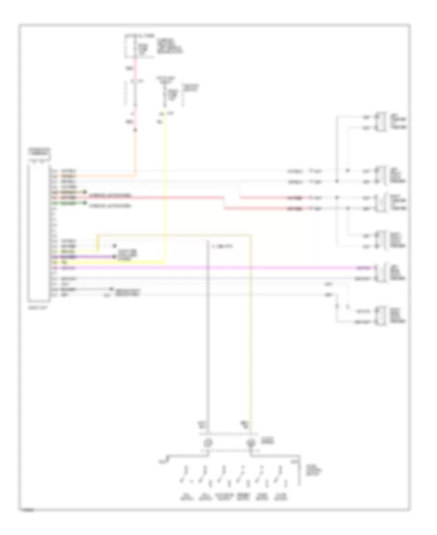 Radio Wiring Diagram, without Navigation for Mazda 3 s 2004