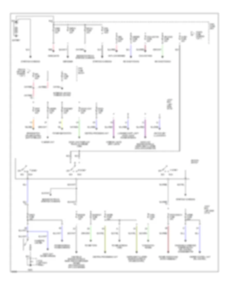 Power Distribution Wiring Diagram for Mazda MX-6 M-Edition 1996