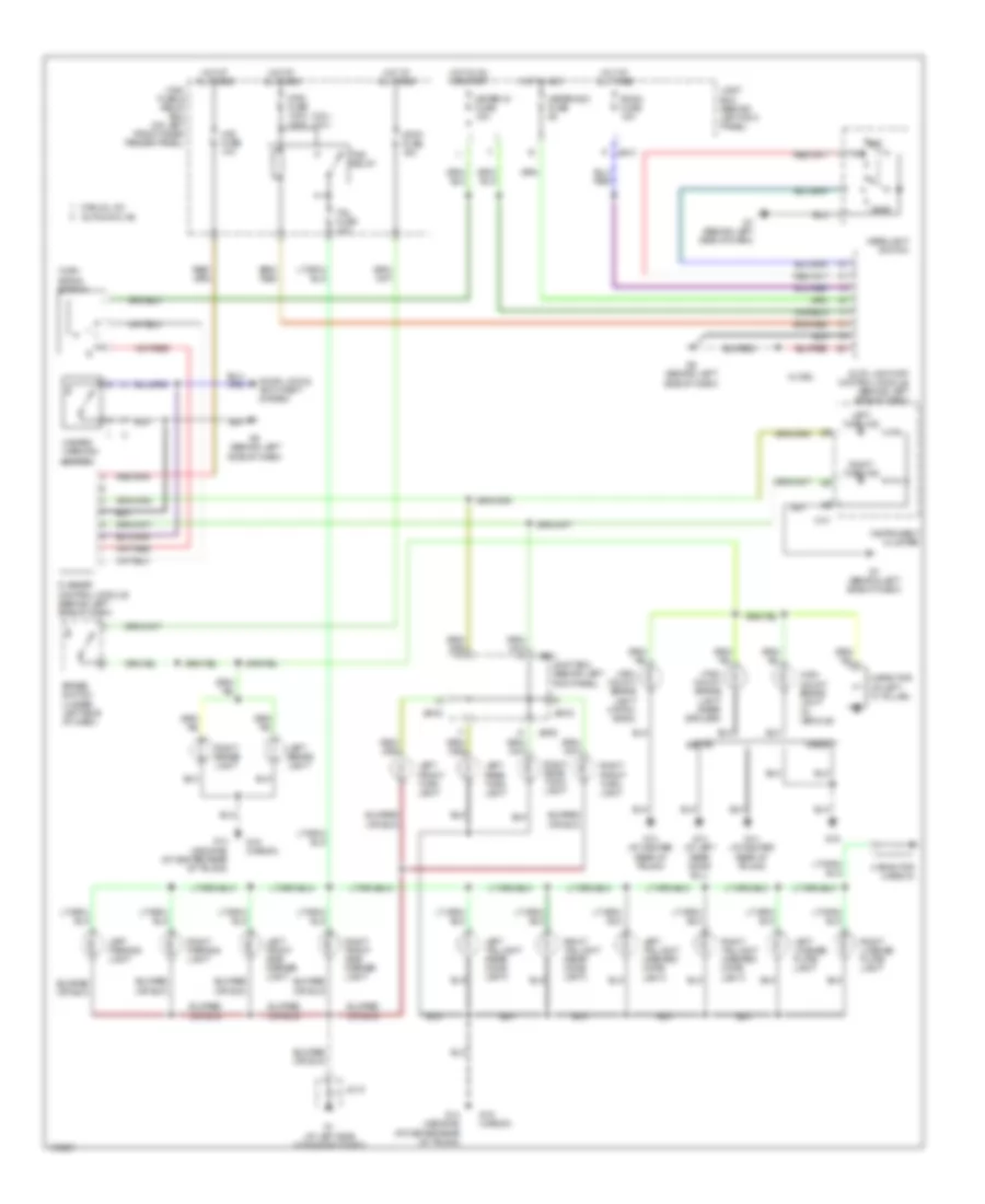 Exterior Lamps Wiring Diagram for Mazda 6 i 2004