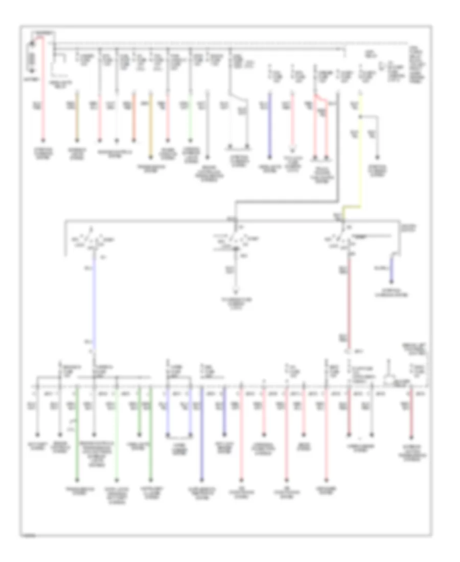 Power Distribution Wiring Diagram 1 of 2 for Mazda 6 i 2004
