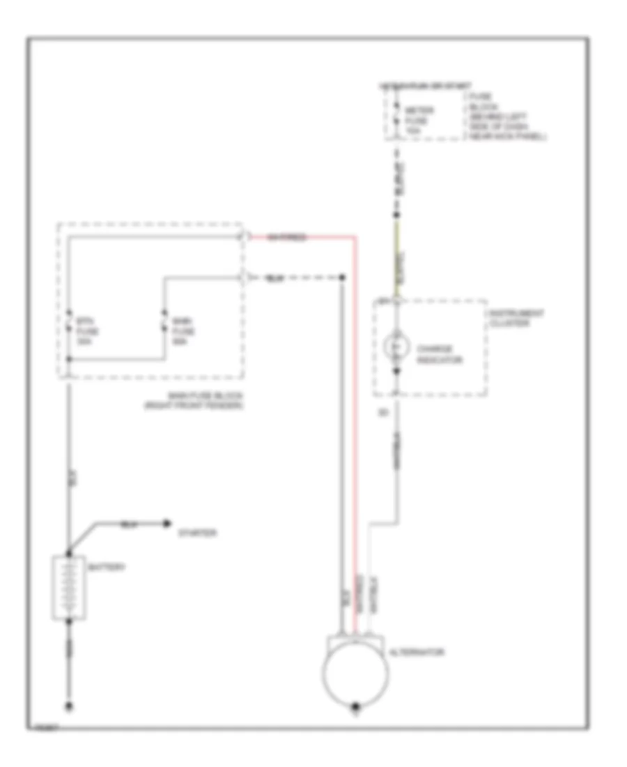Charging Wiring Diagram for Mazda B2600i 1993 2600