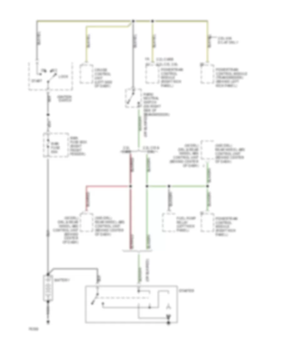 Starting Wiring Diagram A T for Mazda B2600i 1993 2600