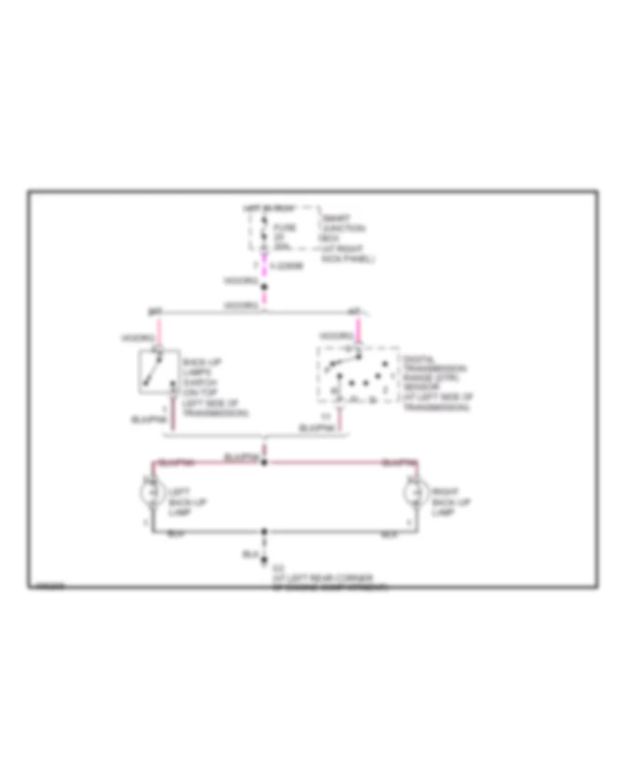 Back up Lamps Wiring Diagram for Mazda B2004 2300