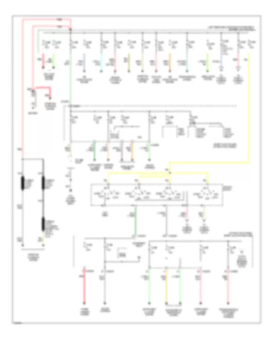 Power Distribution Wiring Diagram 1 of 2 for Mazda B2004 2300