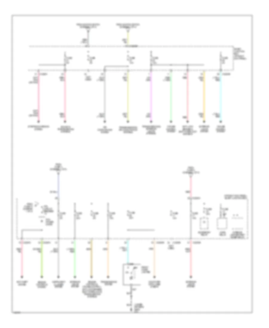 Power Distribution Wiring Diagram (2 of 2) for Mazda B2300 2004