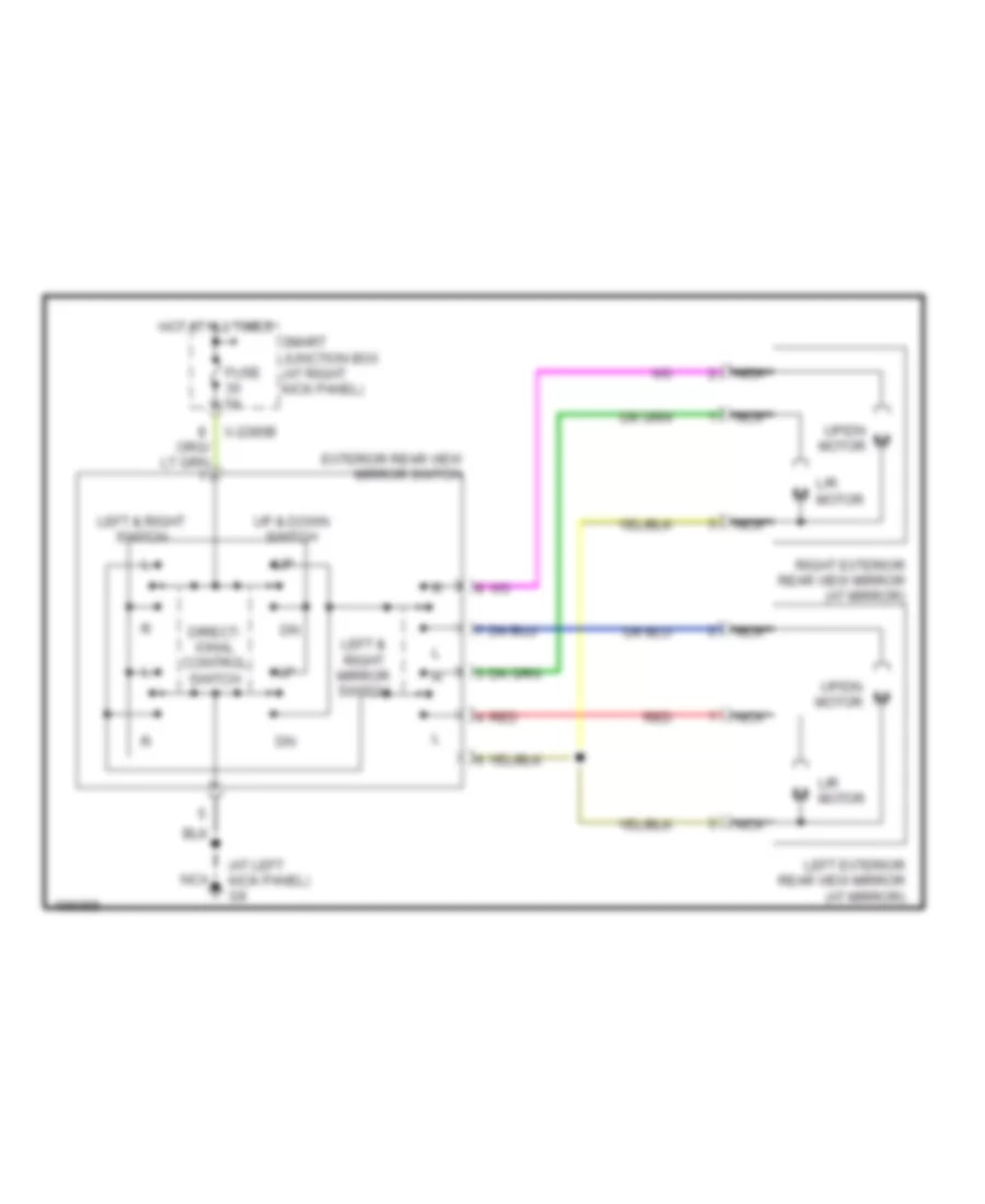 Power Mirrors Wiring Diagram for Mazda B2300 2004