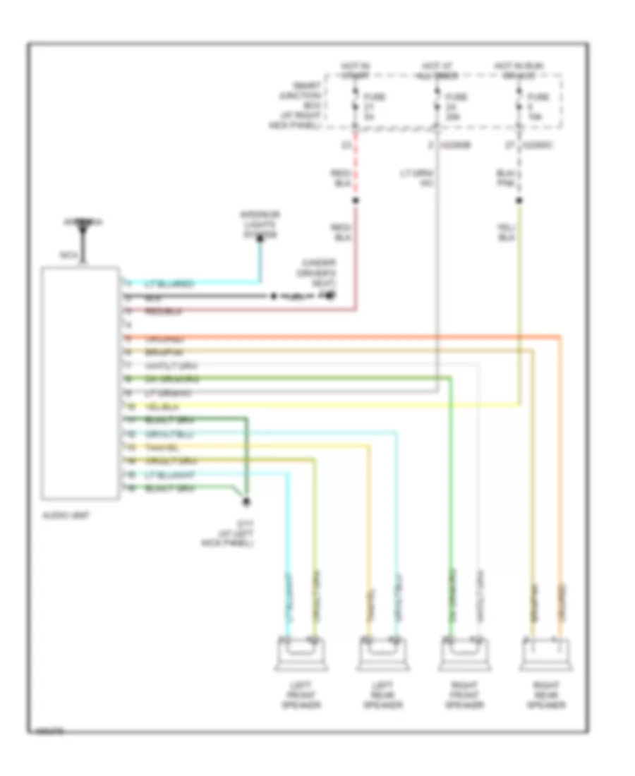 Radio Wiring Diagram for Mazda B2004 2300