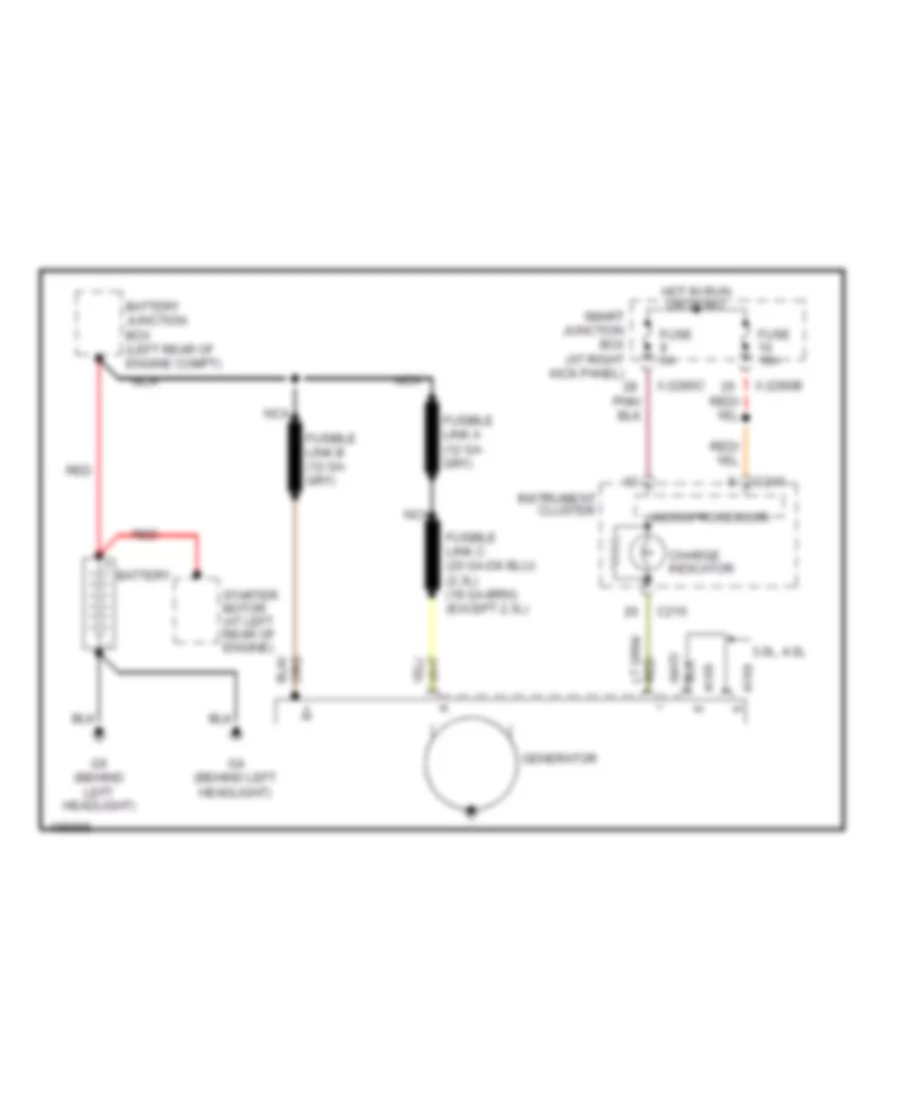 Charging Wiring Diagram for Mazda B2004 2300