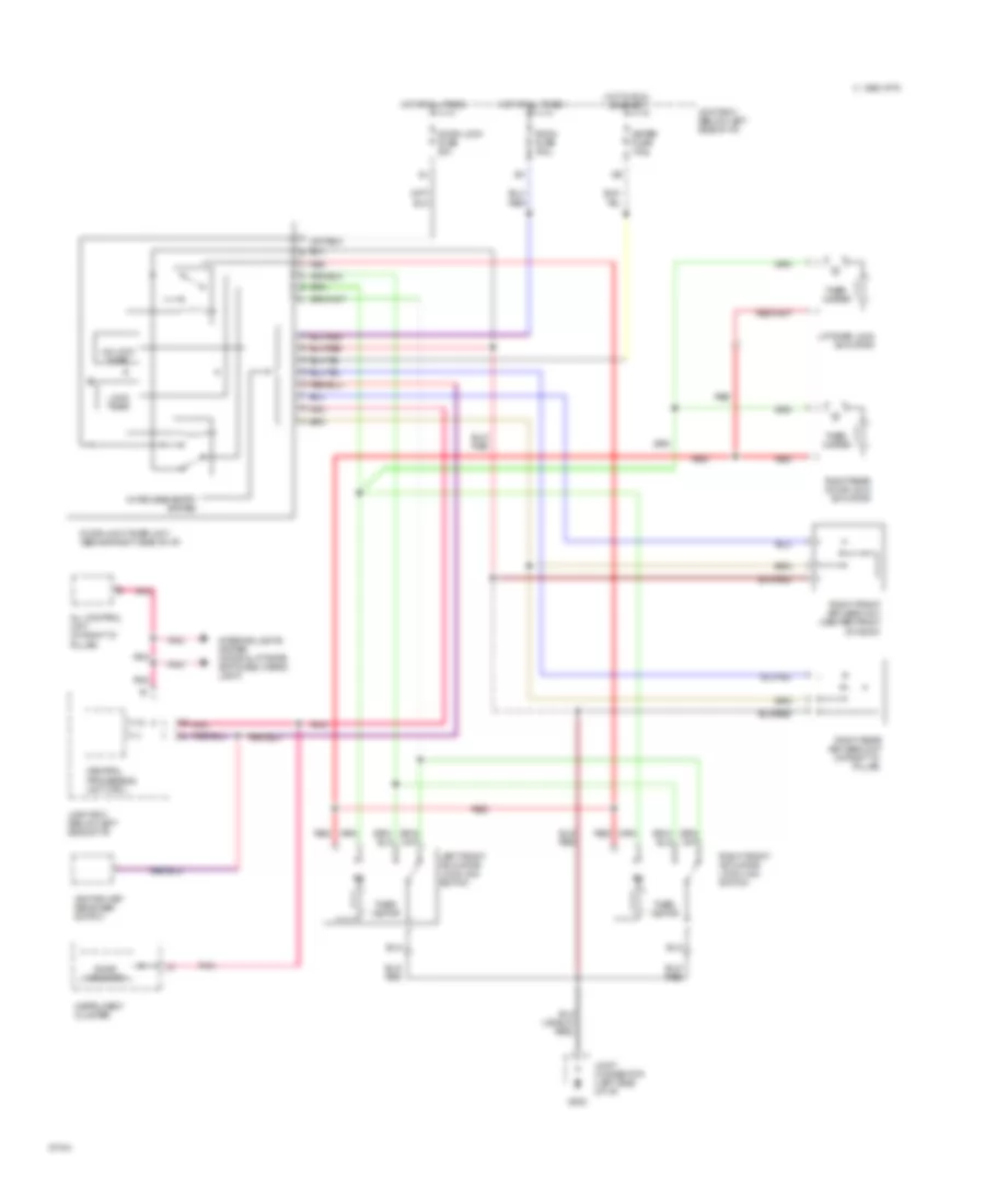 Power Door Lock Wiring Diagram for Mazda MPV 1993