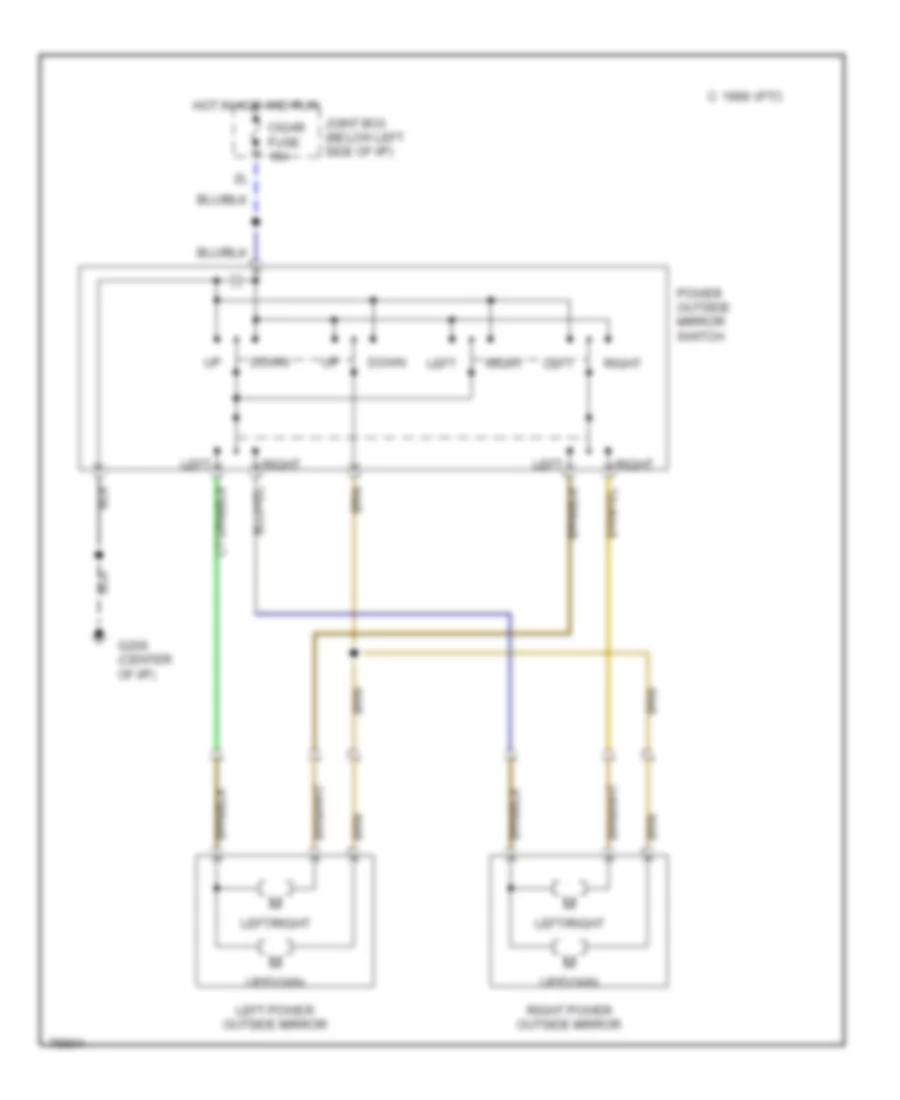 Power Mirror Wiring Diagram for Mazda MPV 1993