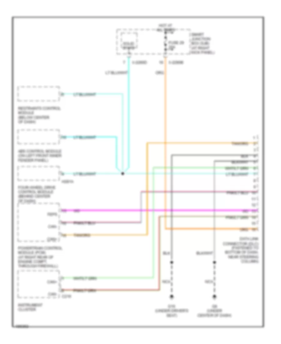 Computer Data Lines Wiring Diagram for Mazda BDual Sport 2004 3000