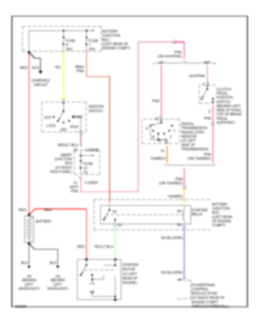 Starting Wiring Diagram for Mazda BDual Sport 2004 3000