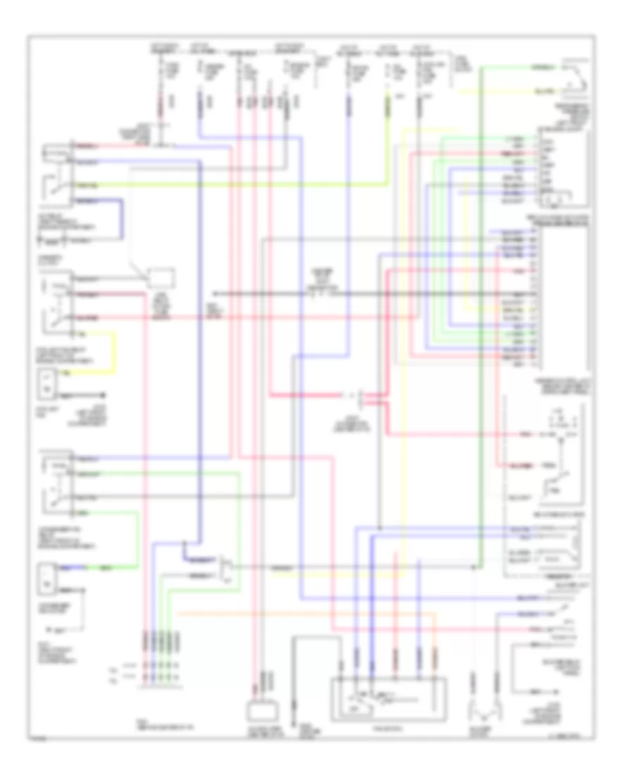 A C Wiring Diagram with Logical Mode Control for Mazda Protege LX 1996