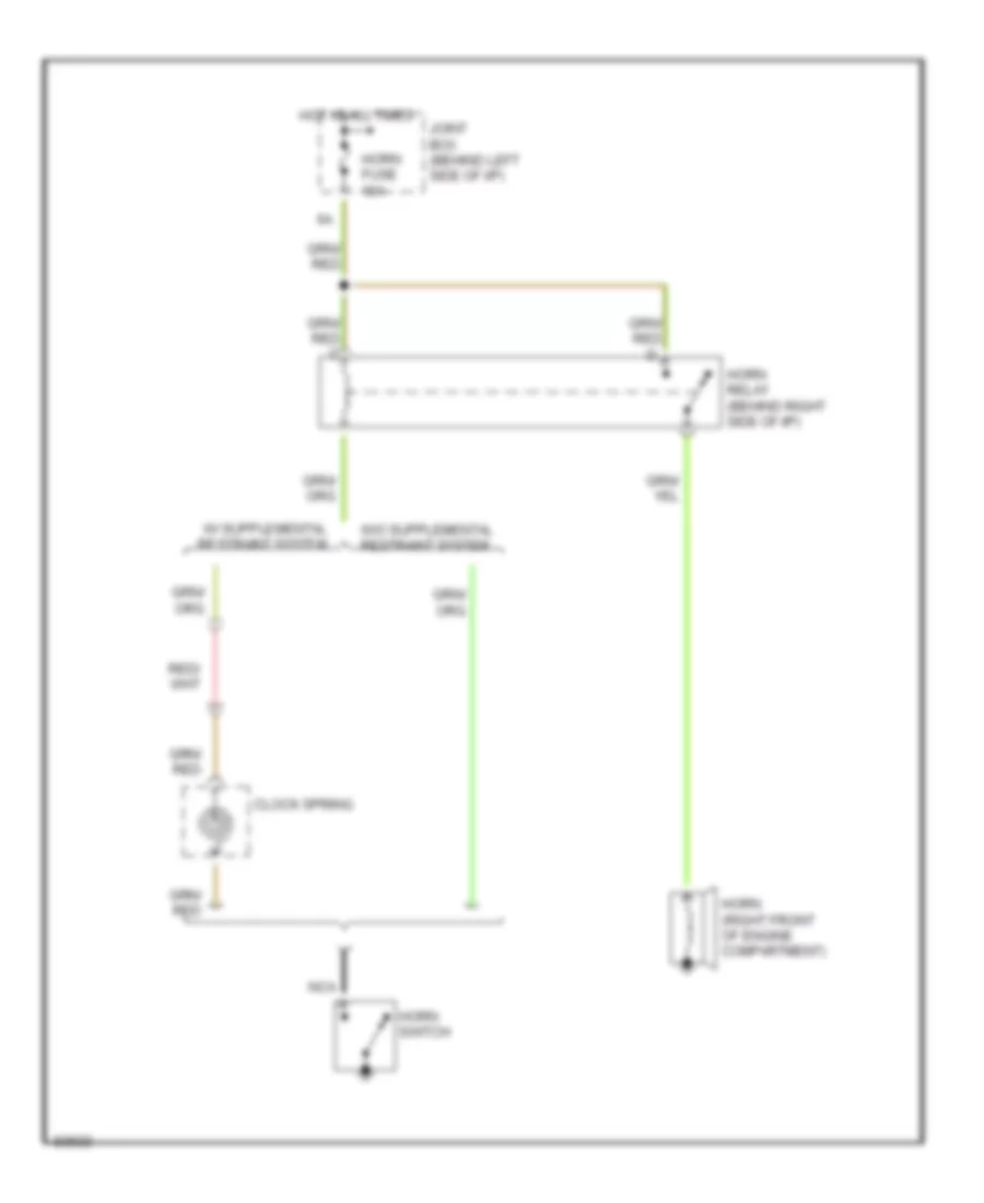 Horn Wiring Diagram for Mazda Protege LX 1996