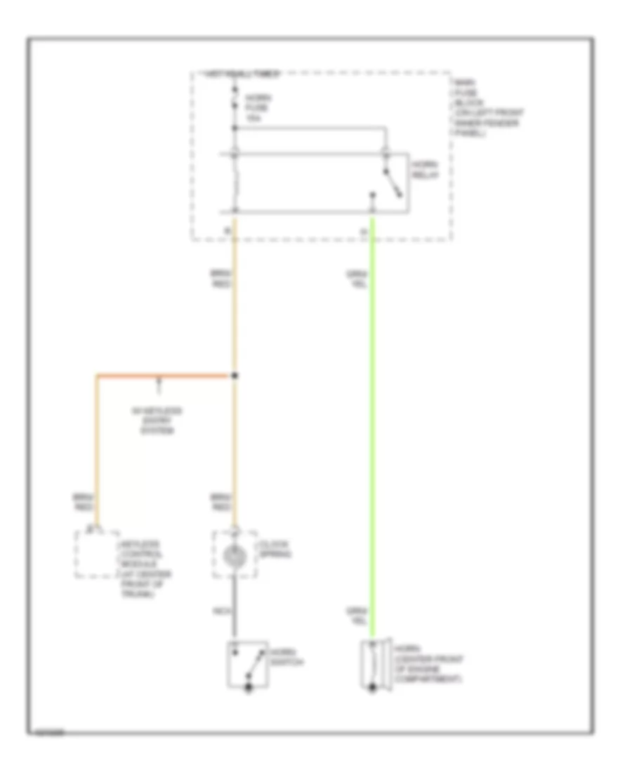 Horn Wiring Diagram for Mazda Protege LX 1999