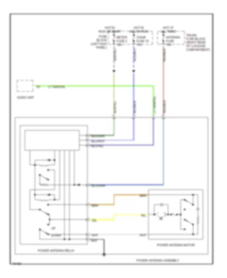 Power Antenna Wiring Diagram for Mazda MX-5 Miata Limited Edition 1993