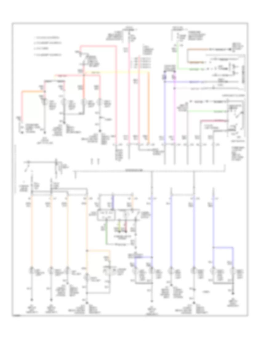 Exterior Lamps Wiring Diagram for Mazda 3 i 2007