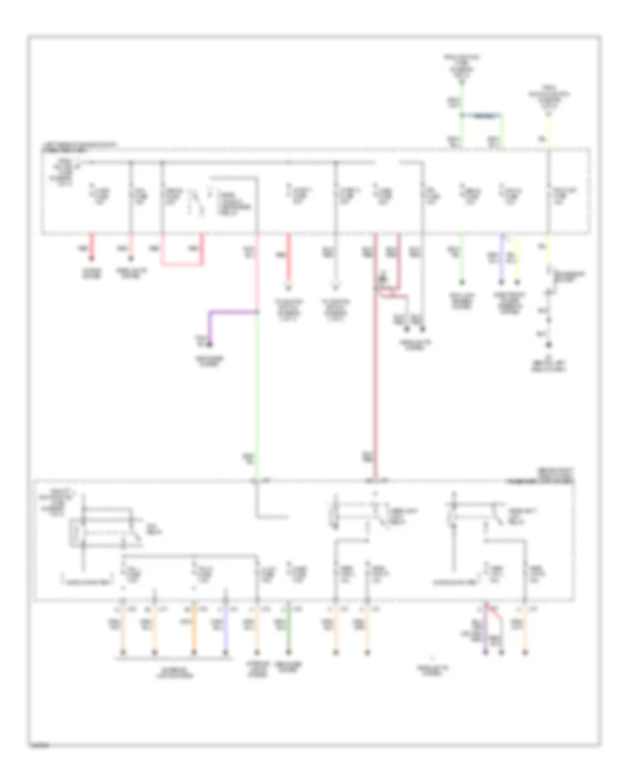 Power Distribution Wiring Diagram (2 of 3) for Mazda 3 i 2007