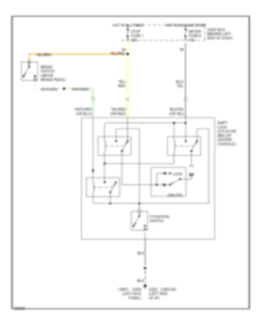 Shift Interlock Wiring Diagram for Mazda 626 ES 1997
