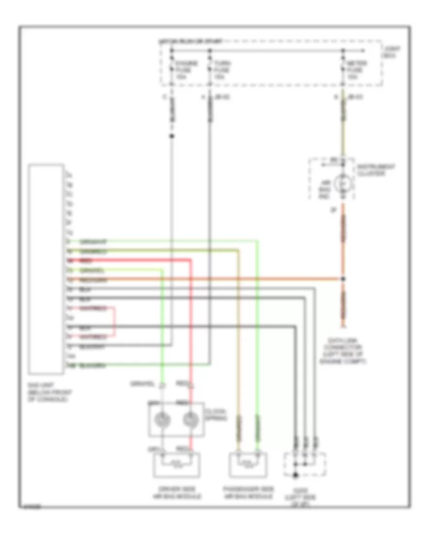 Supplemental Restraint Wiring Diagram for Mazda 626 ES 1997