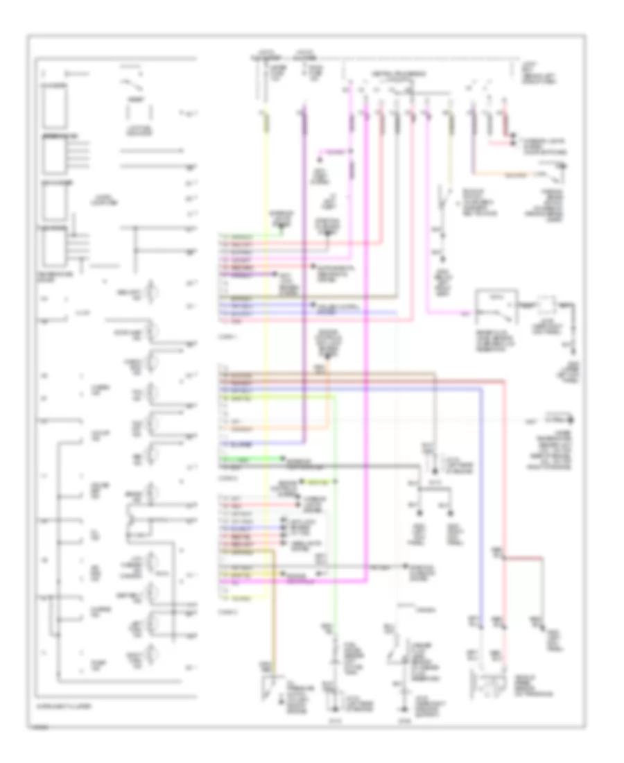 Instrument Cluster Wiring Diagram for Mazda 626 ES 2000