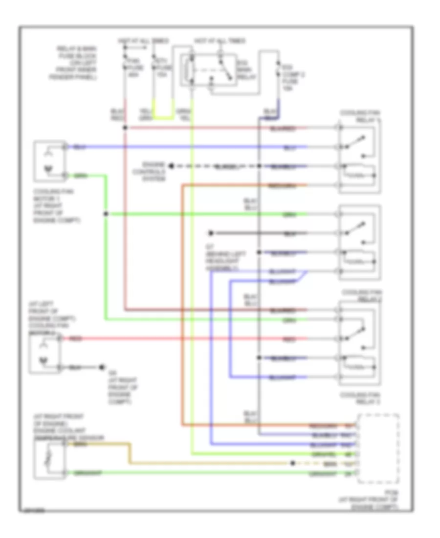 Cooling Fan Wiring Diagram for Mazda RX-8 Touring 2008