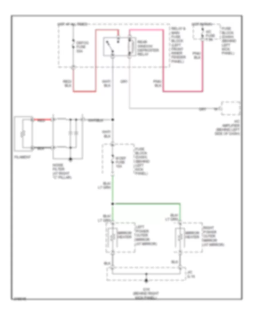 Defoggers Wiring Diagram for Mazda RX-8 Touring 2008