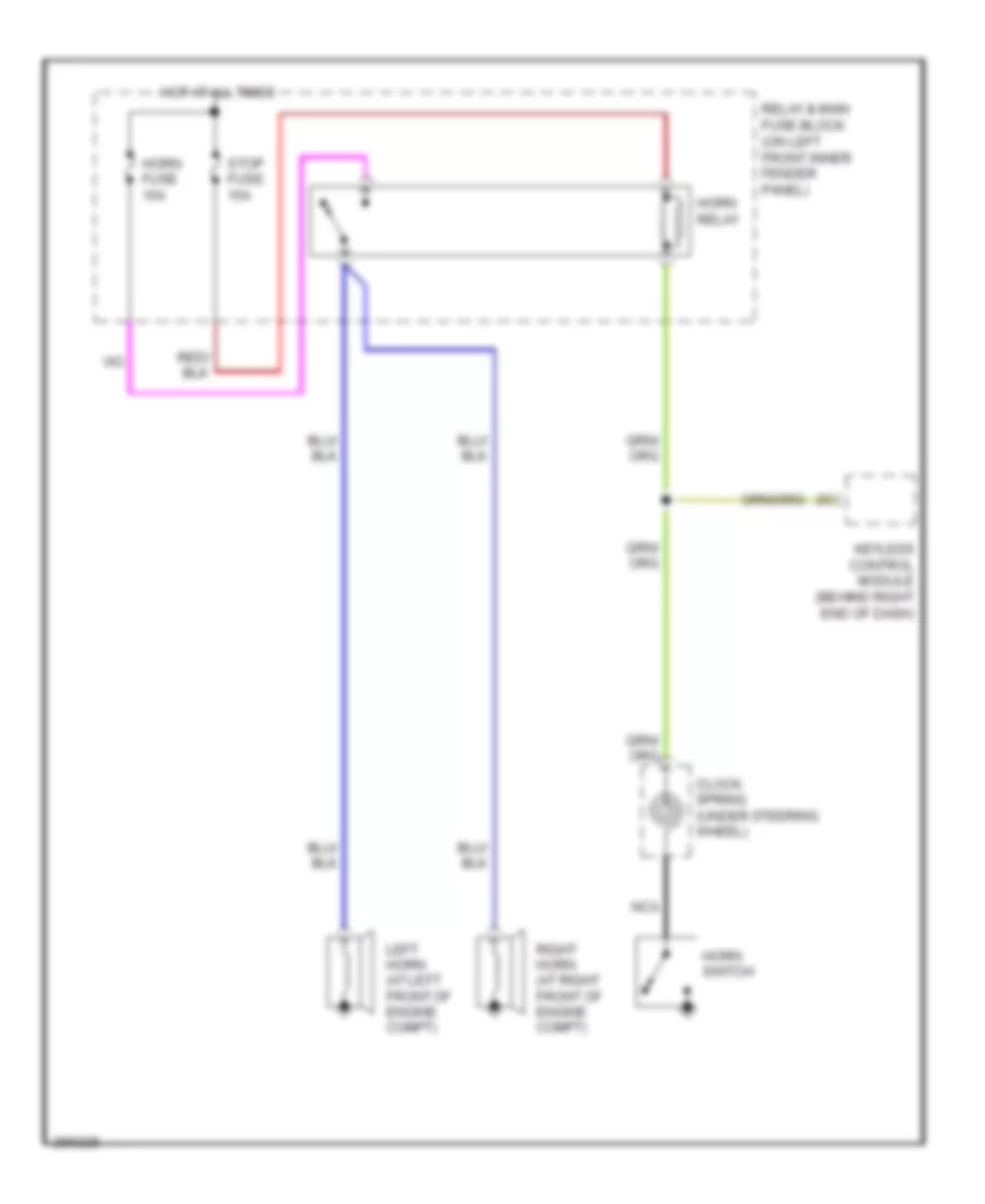 Horn Wiring Diagram for Mazda RX-8 Touring 2008