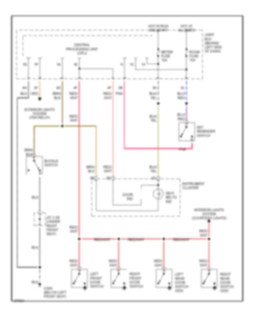 Warning System Wiring Diagrams for Mazda 626 LX 1997
