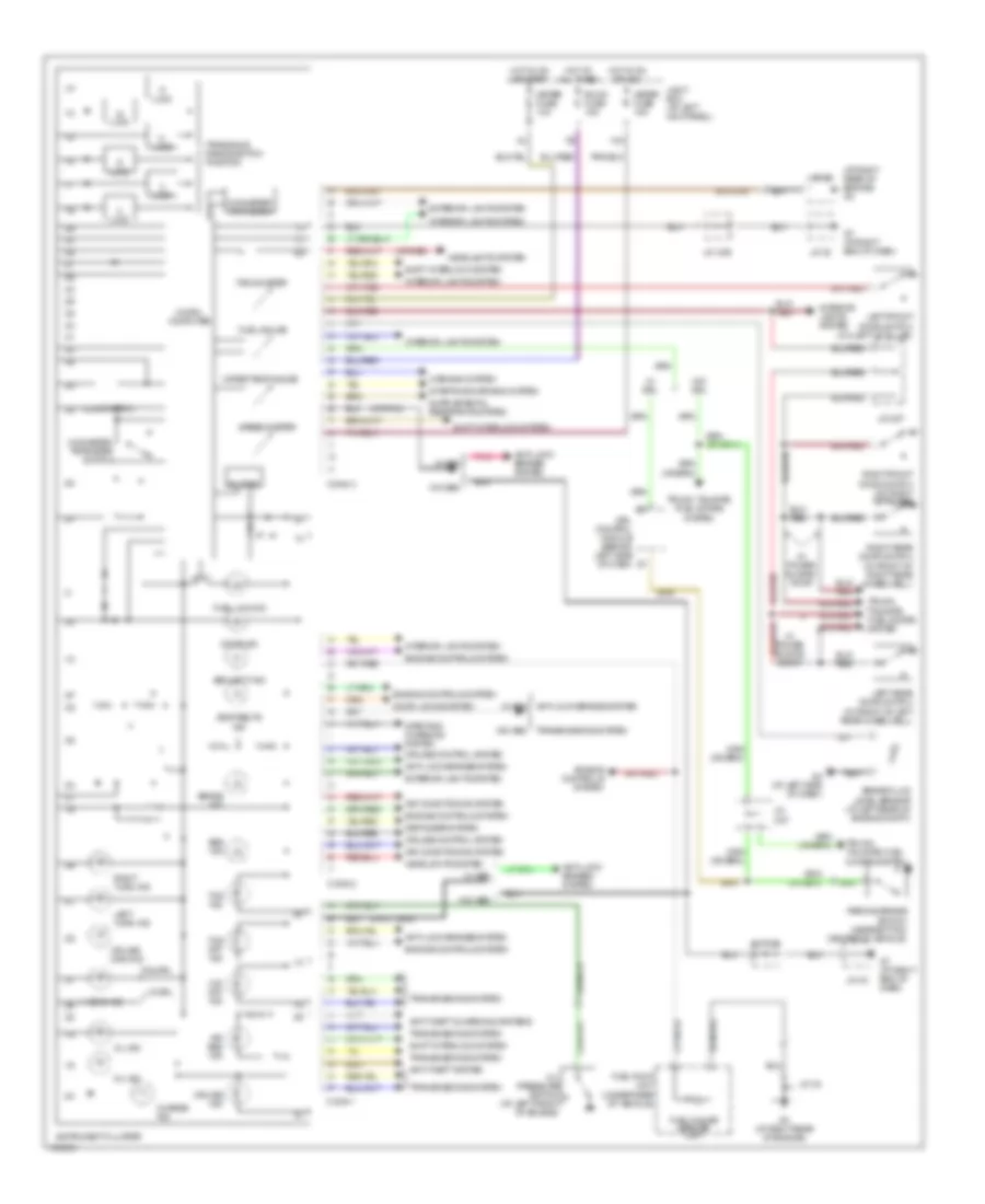 Instrument Cluster Wiring Diagram for Mazda MPV ES 2004