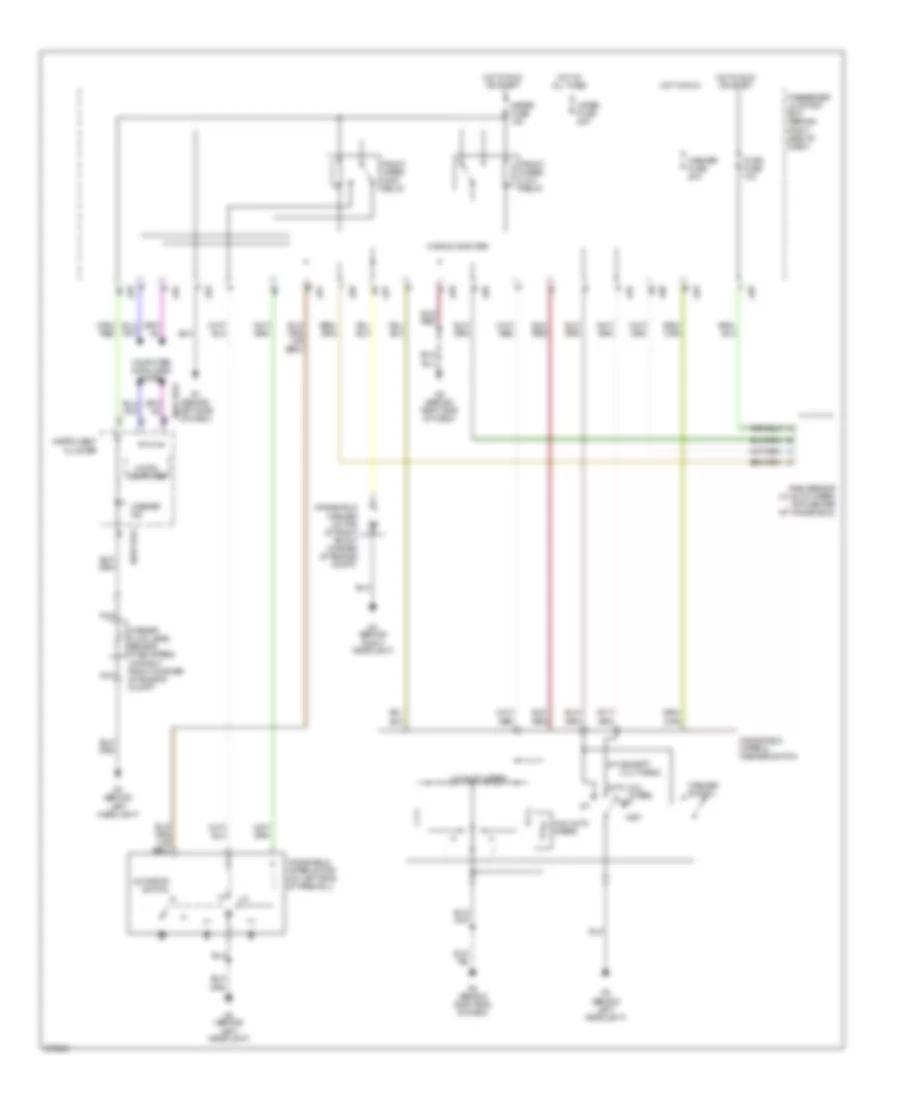 Электросхема передних стеклоочистителей дворников и омывателя лобового стекла для Mazda 3 s 2007