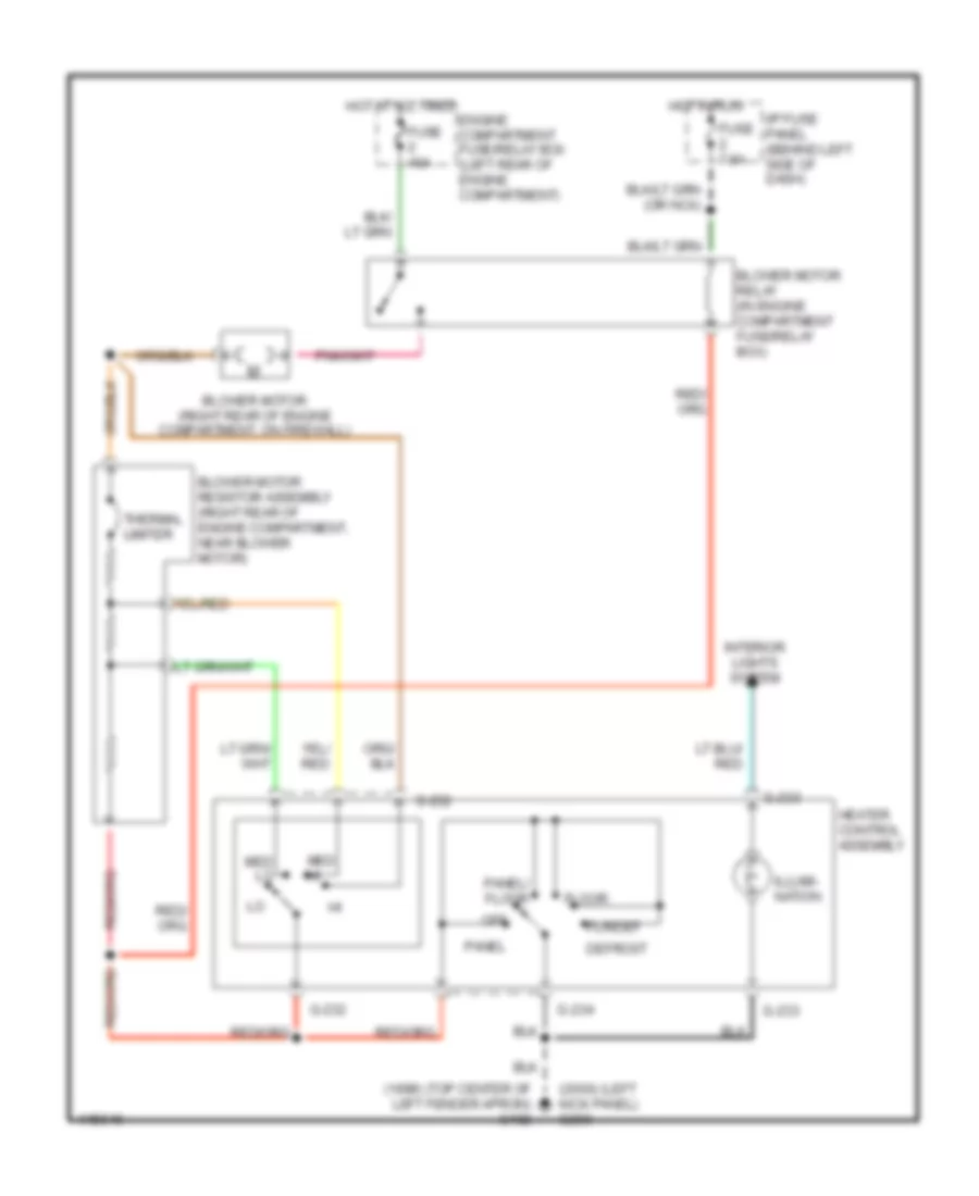 Heater Wiring Diagram for Mazda B2500 SE 2000