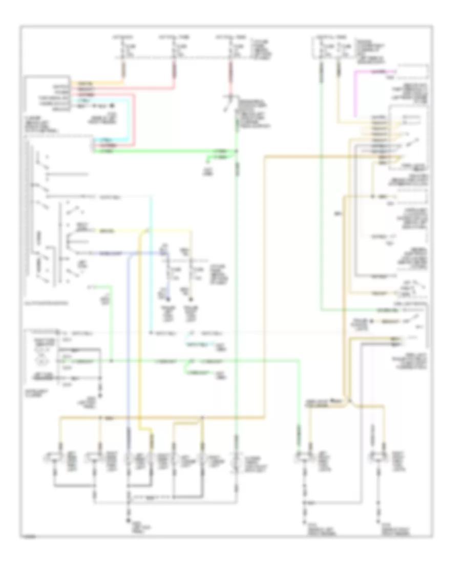 Exterior Lamps Wiring Diagram, with Keyless Entry for Mazda B2500 SE 2000