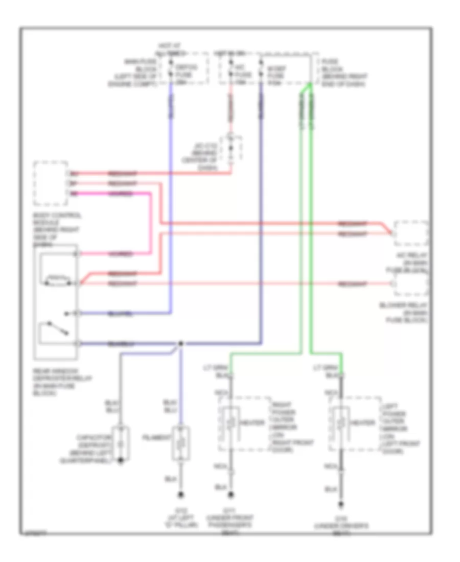 Defoggers Wiring Diagram for Mazda 5 Grand Touring 2007