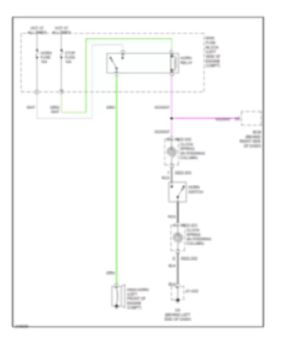 Horn Wiring Diagram for Mazda 5 Grand Touring 2007