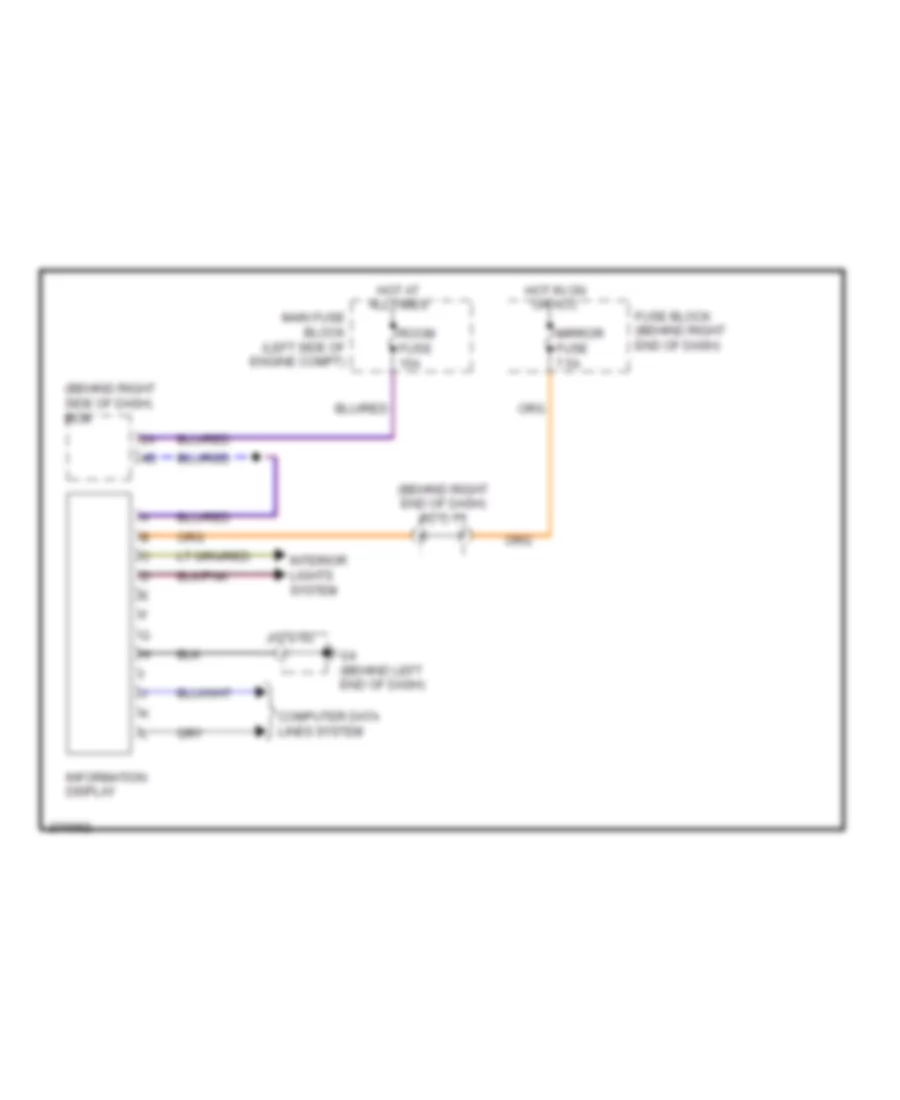 Multi Information System Wiring Diagram for Mazda 5 Grand Touring 2007