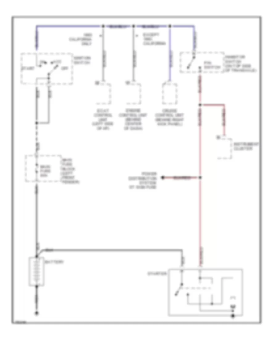 Starting Wiring Diagram, AT for Mazda Protege DX 1993
