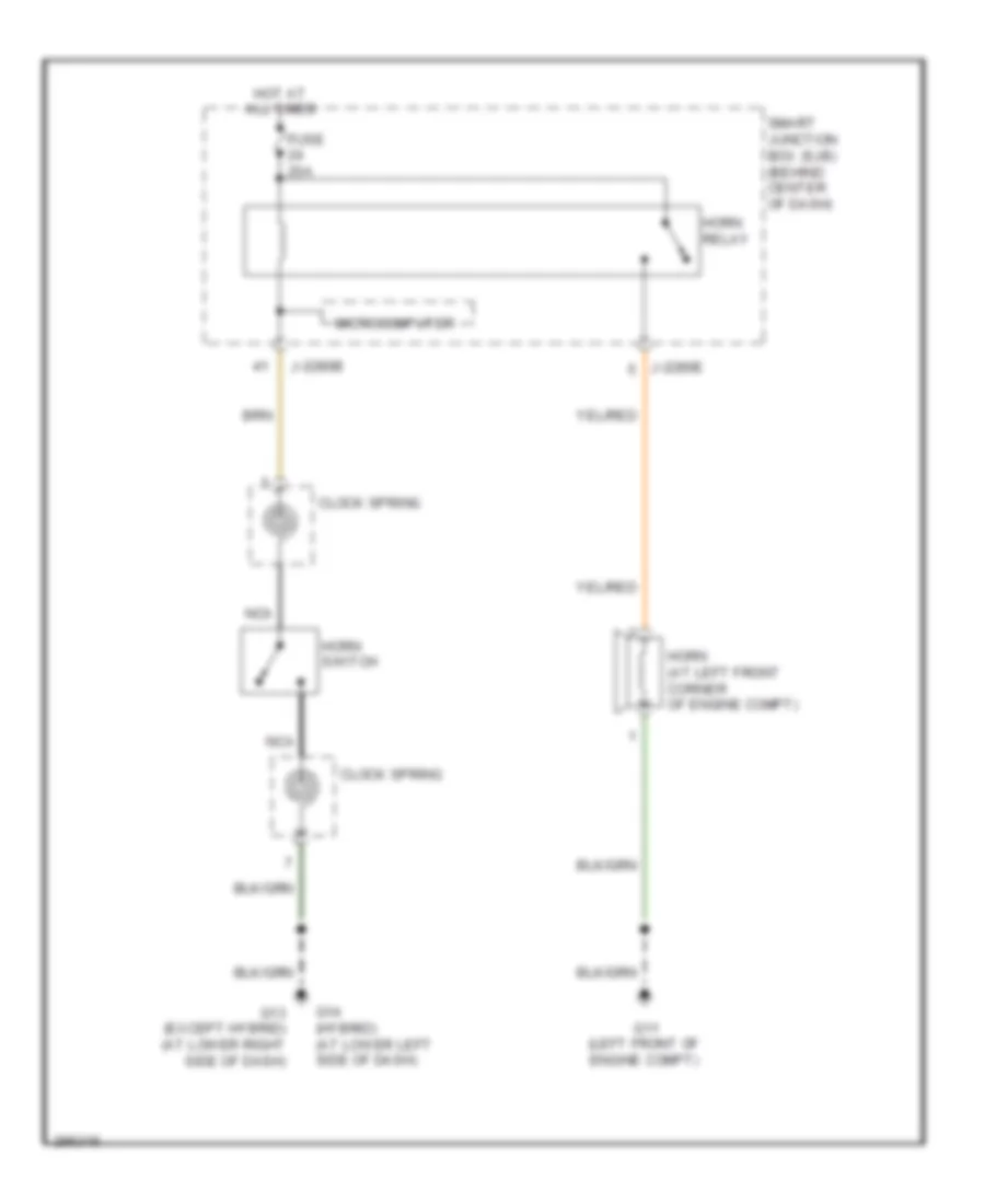 Horn Wiring Diagram for Mazda Tribute i Grand Touring 2008