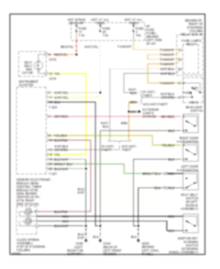 Warning System Wiring Diagrams for Mazda B4000 1997